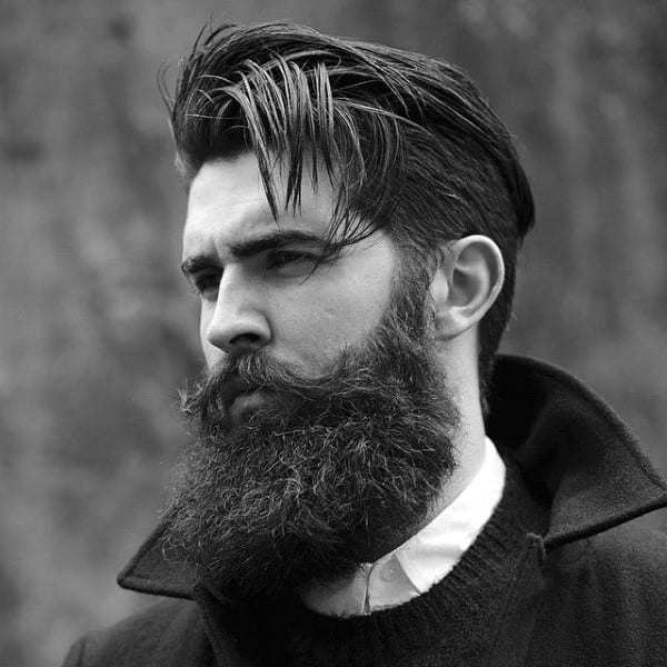 Long Top Short Sides Hairstyle 11 Beard That Suits This Style