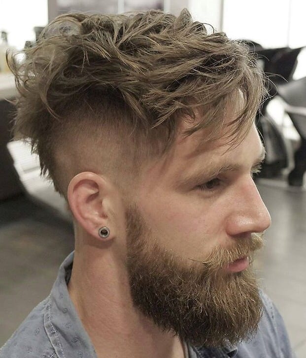 Long Top Short Sides Hairstyle- 5 Beard that Suits this style (621 x 728 Pixel)